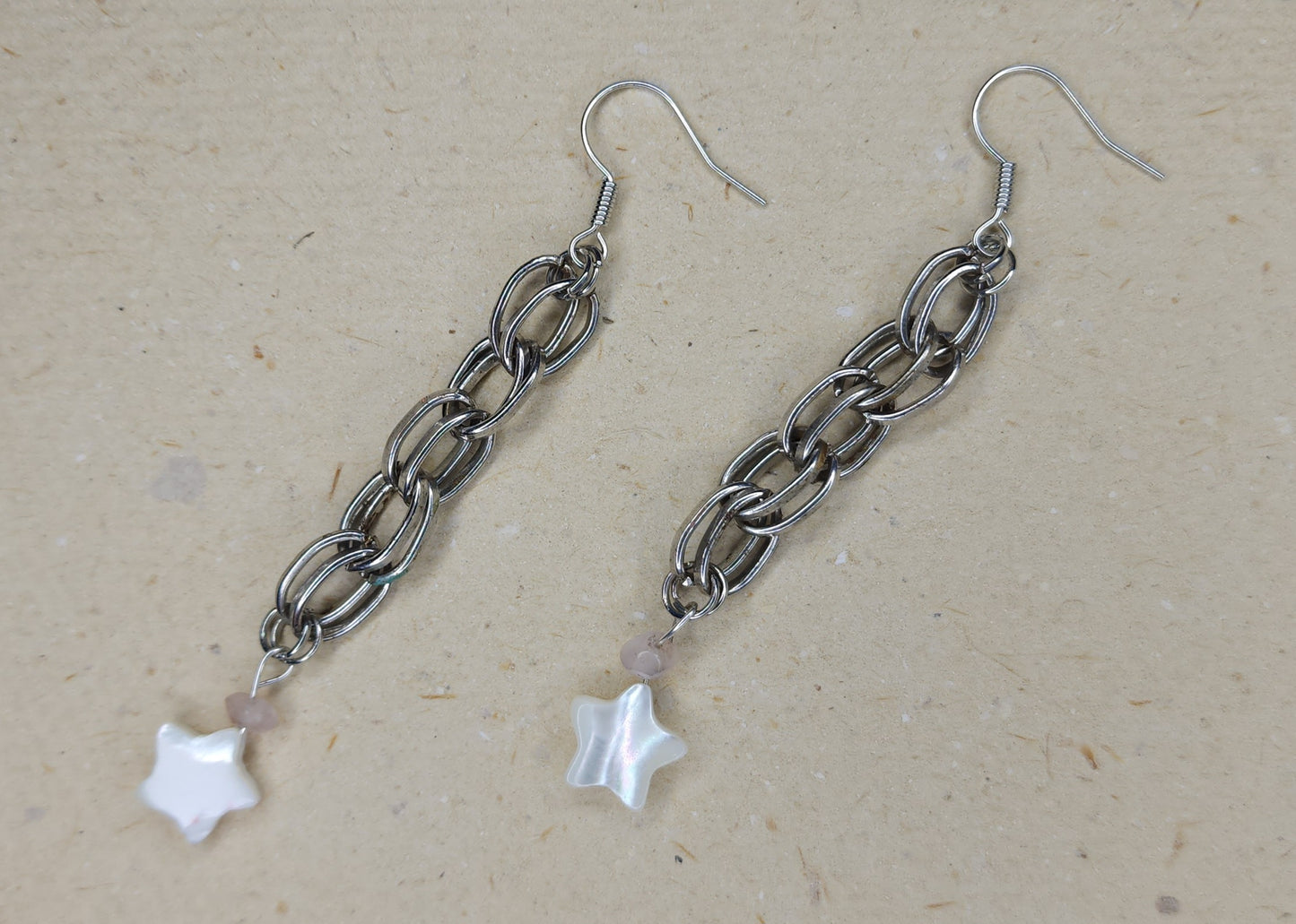 Double Link Star Earrings